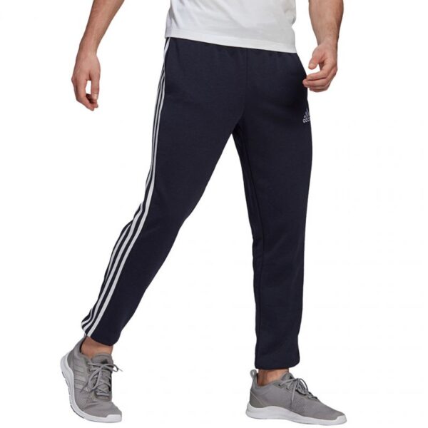 Męskie Spodnie adidas Essentials Tapered Elastic Cuff 3 Stripes Pant M GK8830